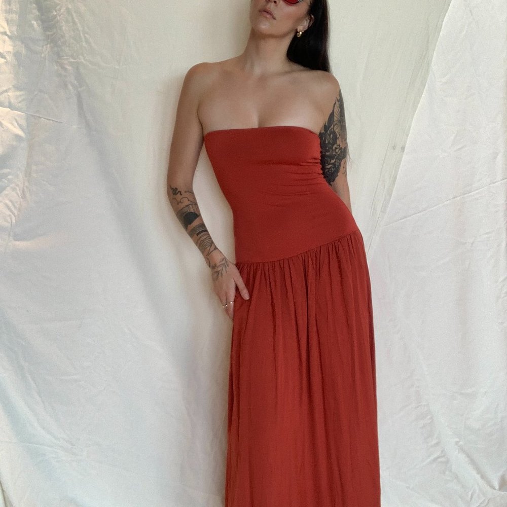 Knit Tube Multi-Wear Maxi Dress x Skirt